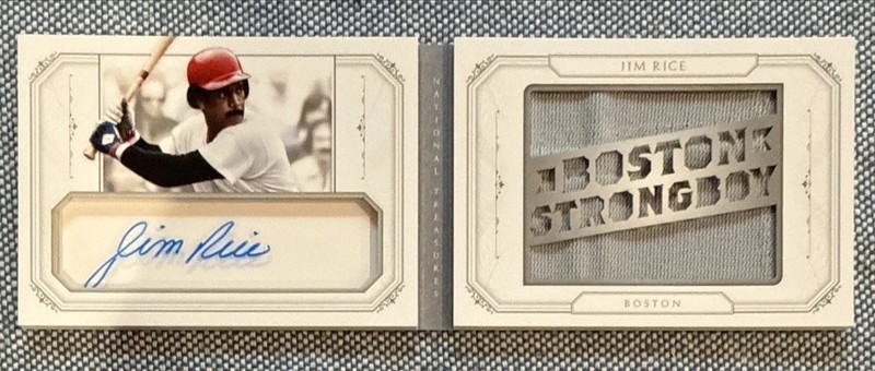 Jim RICE🔥2015 National Treasures Jersey Relic AUTO Booklet #22 2/5 Red Sox HOF