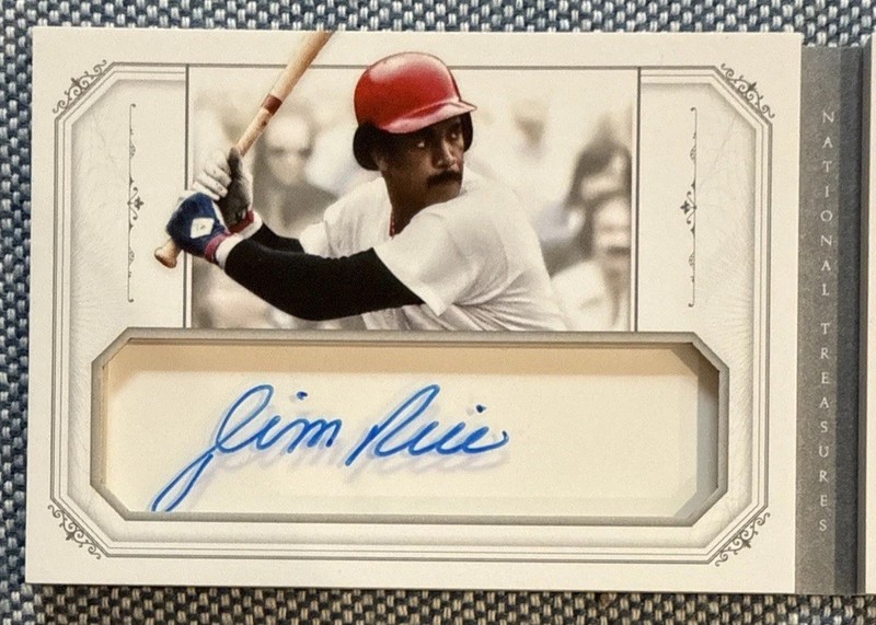 Jim RICE🔥2015 National Treasures Jersey Relic AUTO Booklet #22 2/5 Red Sox HOF view 2