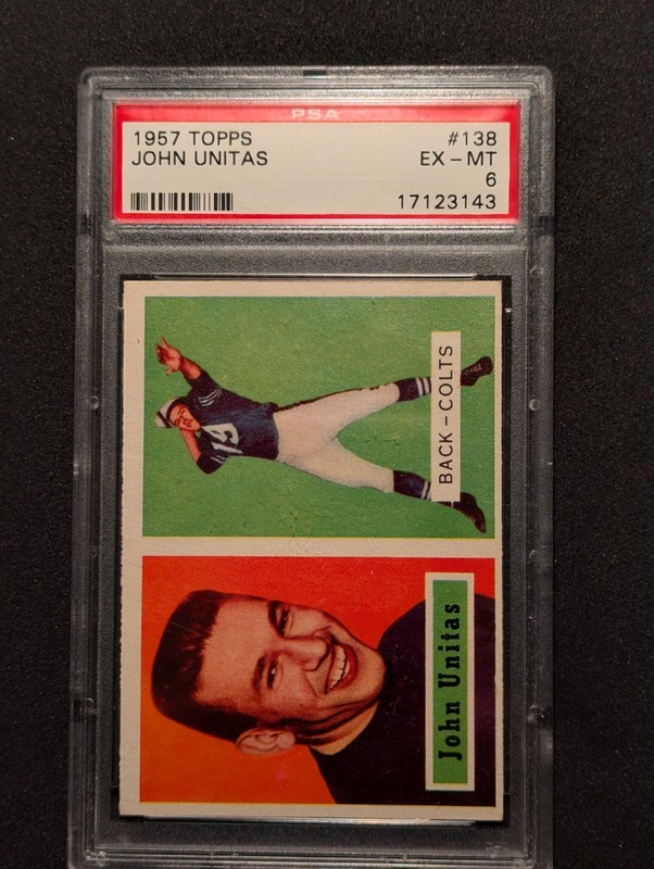 1957 Topps #138 Johnny Unitas PSA 6