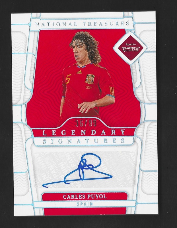 2022 Panini National Treasures FIFA World Cup Carles Puyol Legendary Auto 36/99