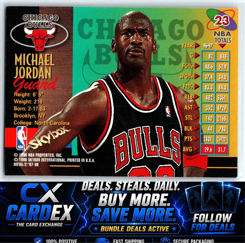 1997-98 Metal Universe Championship #23 Michael Jordan view 2