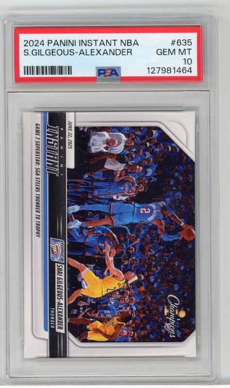 2024-25 Panini Instant Shai Gilgeous-Alexander #635 Serial Numbered /401 PSA 10