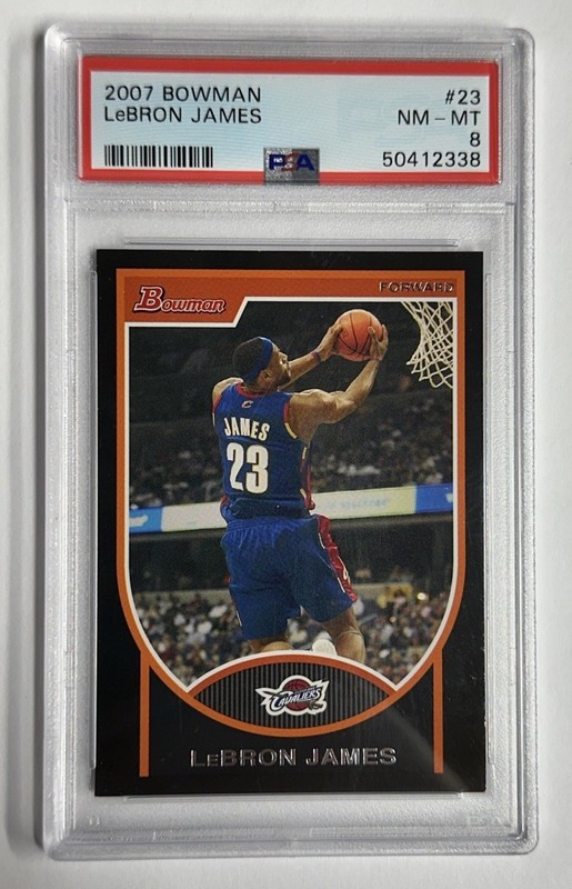 2007-07 Bowman LeBron James #23 PSA NM-MT 8