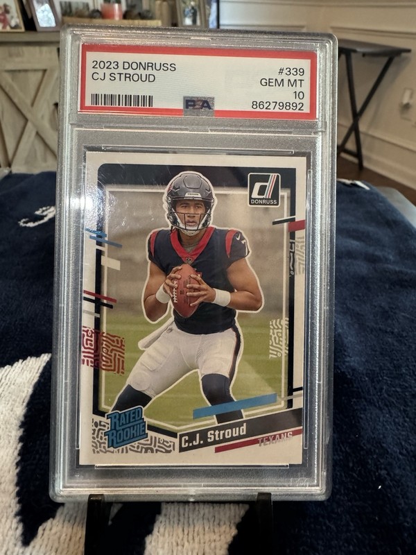 2023 Panini donruss CJ STROUD RC PSA 10 Houston Texans #339 ROOKIE BUCKEYES