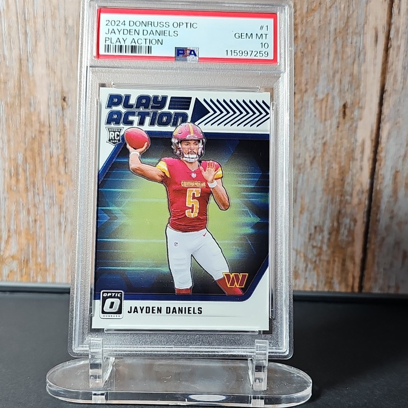 2024 Panini Donruss Optic Jayden Daniels Play Action Rookie #1 PSA 10