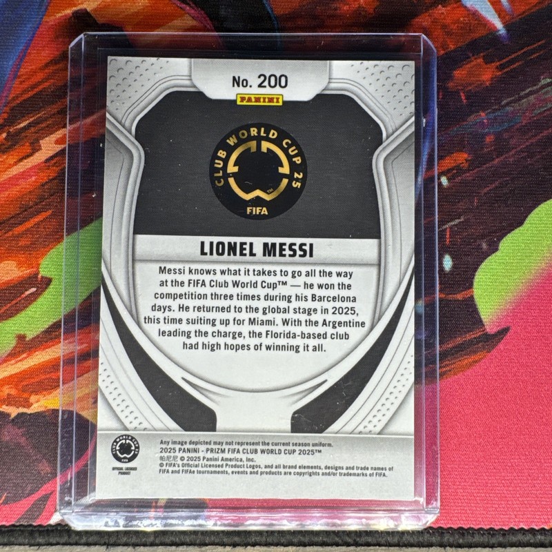 2025 Panini Prizm Fifa Club World Cup - Lionel Messi #200 Silver Prizm view 2