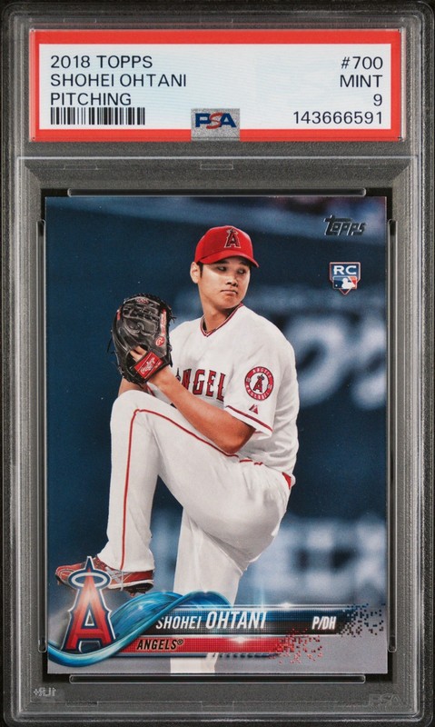2018 Topps #700 Pitching RC Shohei Ohtani PSA 9