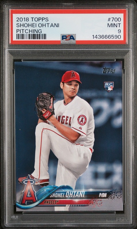 2018 Topps #700 Pitching RC Shohei Ohtani PSA 9