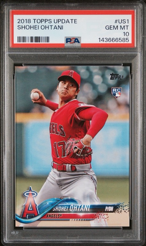 2018 Topps Update US1 Shohei Ohtani PSA 10