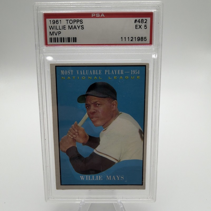 1961 TOPPS MVP #482 WILLIE MAYS PSA 5