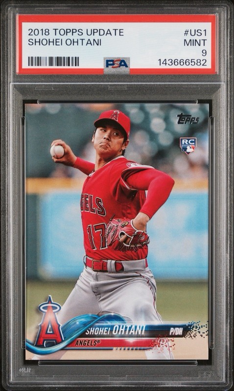 2018 Topps Update US1 Shohei Ohtani PSA9