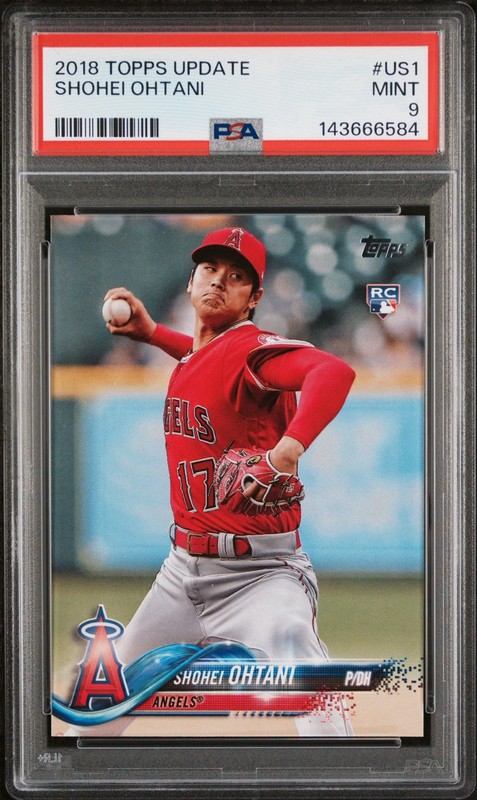 2018 Topps Update US1 Shohei Ohtani PSA 9
