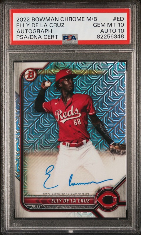 Elly De La Cruz 2022 Bowman Chrome Mega Box Rookie Card RC Auto PSA 10 Gem MLB