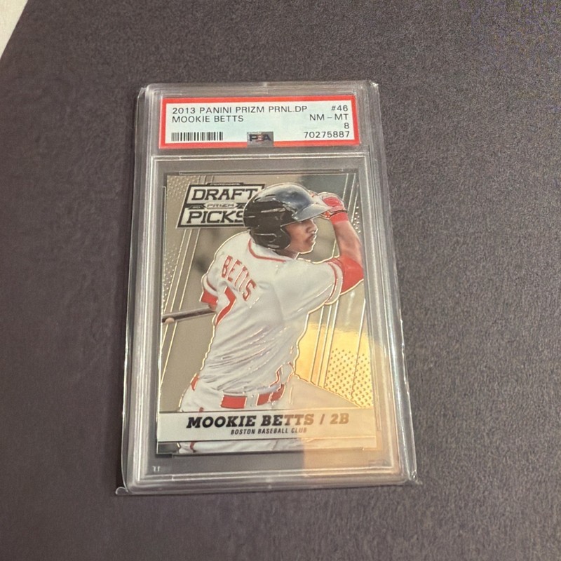 2013 PANINI PRIZM Mookie Betts #46 PSA 8 – Rookie Perennial Draft Picks
