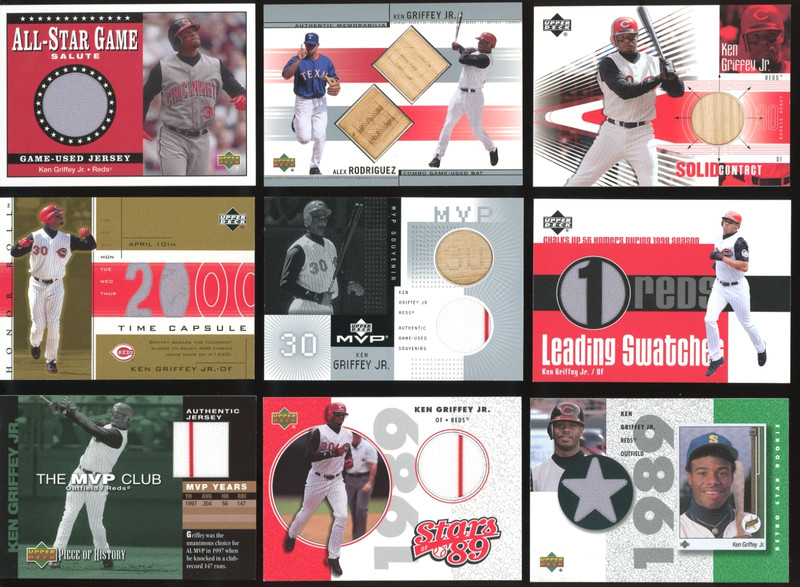 KEN GRIFFEY JR Game Used Relic & Patch Card Singles (You Pick/Choose)