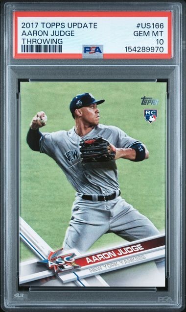 2017 Topps Update Aaron Judge Rookie Card PSA GEM MINT 10