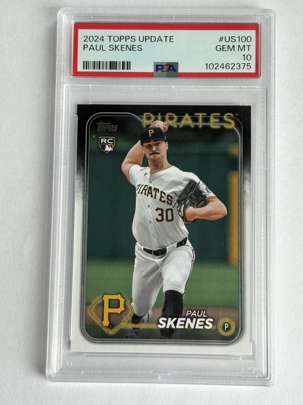 2024 Topps Update Paul Skenes RC Rookie #US100 Pirates PSA 10 GEM MINT
