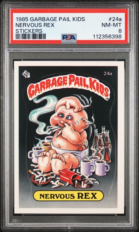 1985 Garbage Pail Kids Nervous Rex #24a PSA 8 NM-MT 