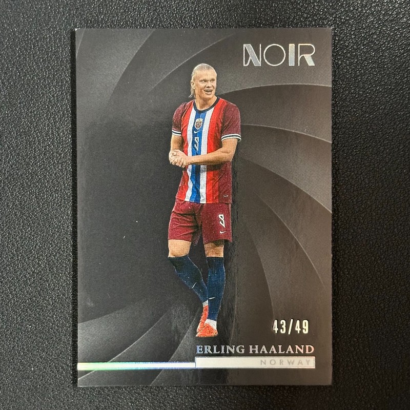 2024 Panini Noir Soccer Erling Haaland Silver 43/49 Norway#Z