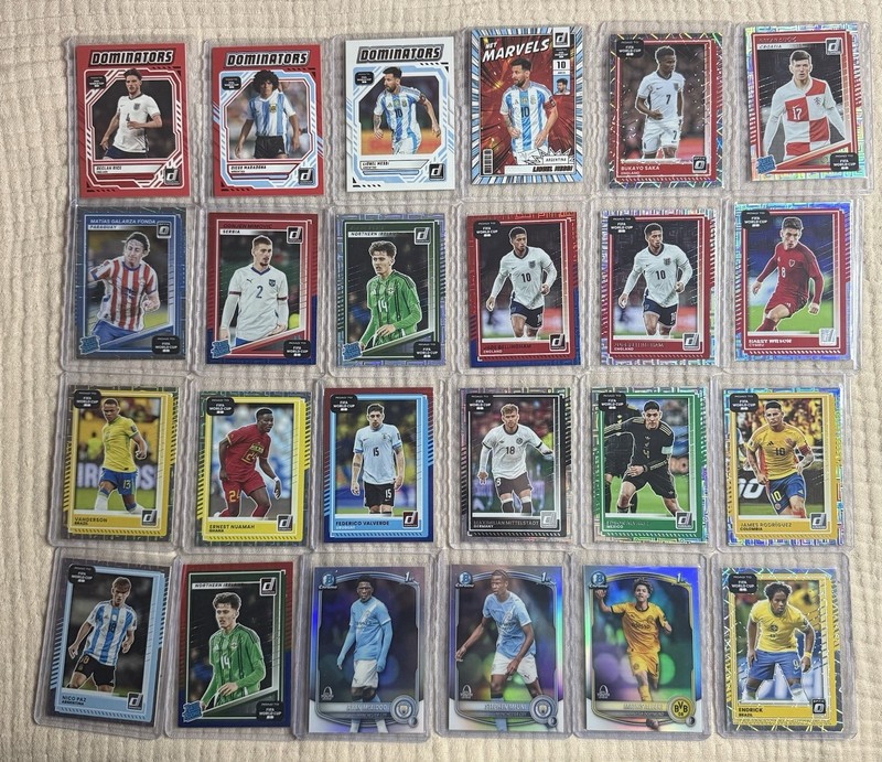 Topps & Donruss/Optic Soccer Card Lot (40) Refractors, Rookies, Inserts, Holos