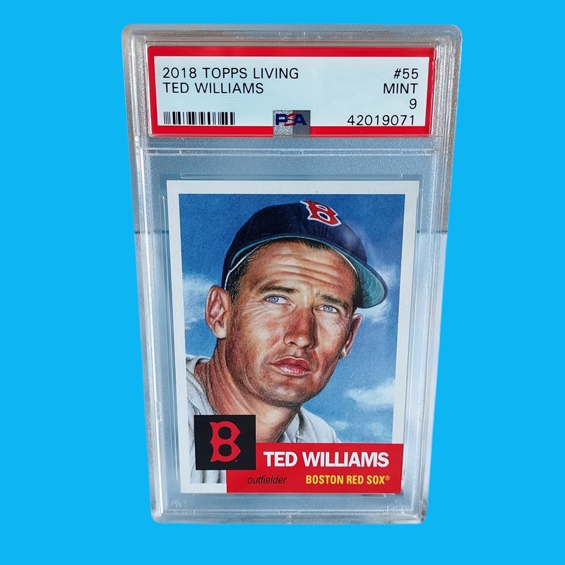 2018 Topps Living Baseball Ted Williams PSA 9 HOF Boston Red Sox Legend 
