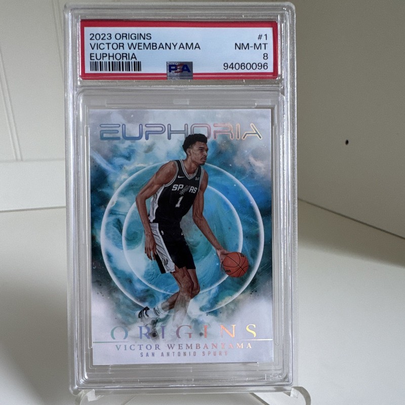 Panini Origins 2023-24 Euphoria Victor Wembanyama Rookie #1 PSA 8 Spurs 🔥🔥