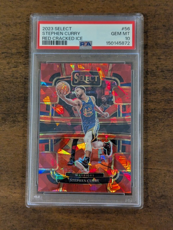 Stephen Curry 2023-24 Panini Select #56 Red Ice PSA 10 - Warriors - Low Pop!!