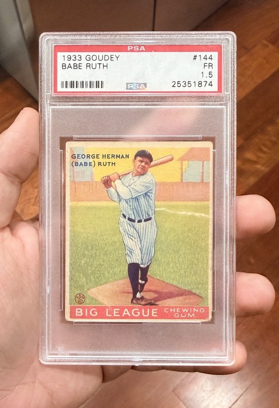 1933 GOUDEY BABE RUTH #144 PSA 1.5! CENTERED EYE APPEAL! WOW