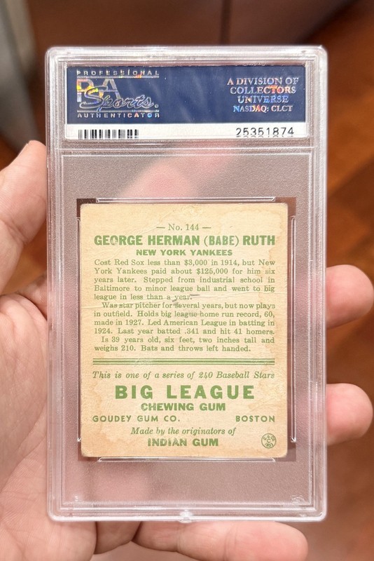 1933 GOUDEY BABE RUTH #144 PSA 1.5! CENTERED EYE APPEAL! WOW view 2