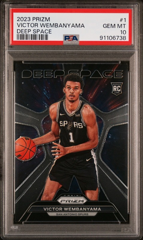 2023-24 Prizm Basketball Deep Space #1 Victor Wembanyama Rookie rc PSA 10 SPURS