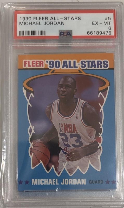 1990 Fleer All-Stars Michael Jordan #5 PSA 6 EX-MT  Chicago Bulls