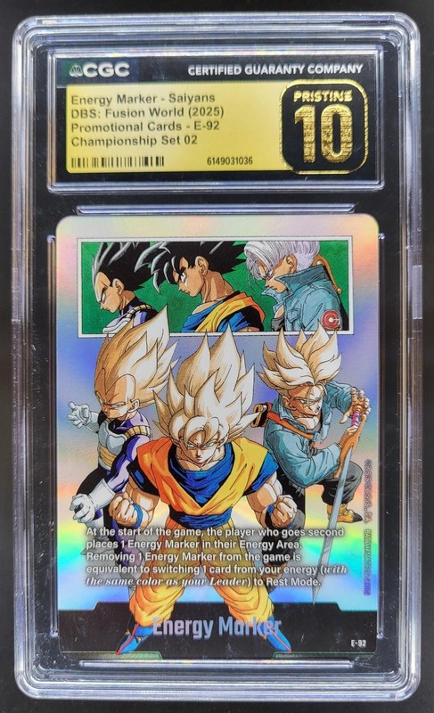 2025 DRAGON BALL SUPER FUSION WORLD SAIYANS PROMO E-92 CGC 10 PRISTINE S PT