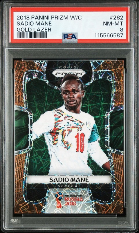 2018 Panini Prizm World Cup SADIO MANE #282 Gold Lazer Prizm /15 PSA 8 Rare 🔥