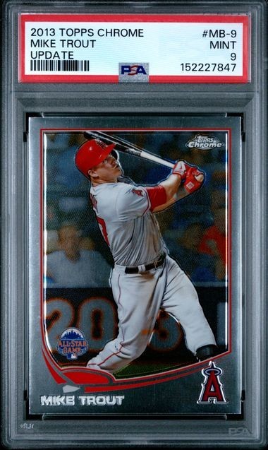 Mike Trout 2013 Topps Chrome Update #MB-9 PSA 9 MINT RC