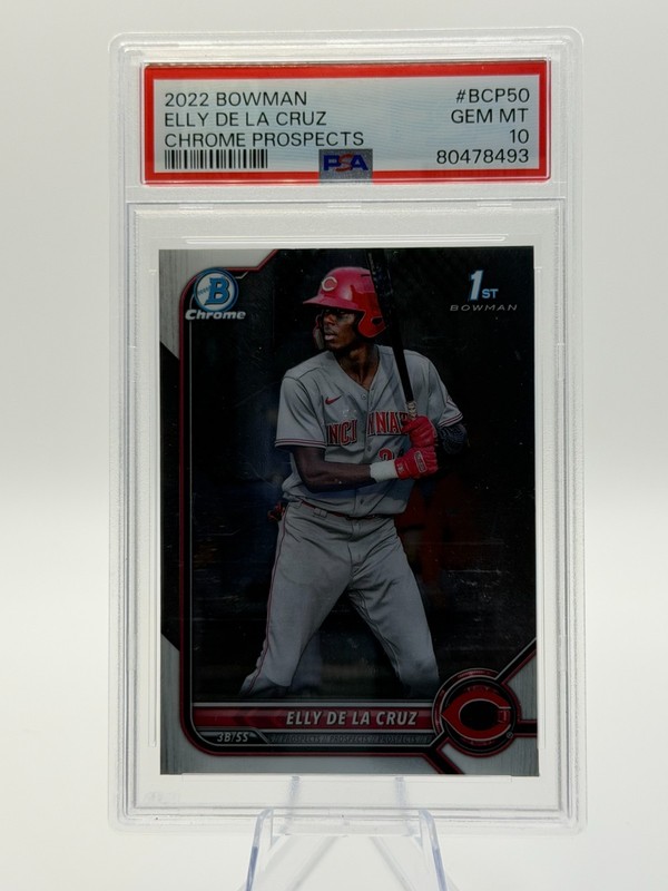 PSA 10  2022 Bowman Chrome Prospects Elly De La Cruz Rookie Gem Mint! Reds 