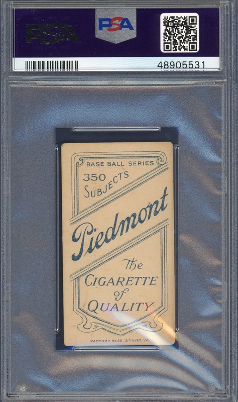 1909 T206 Piedmont 350 Tobacco Card PSA 3 Roy Brashear  Centered view 2