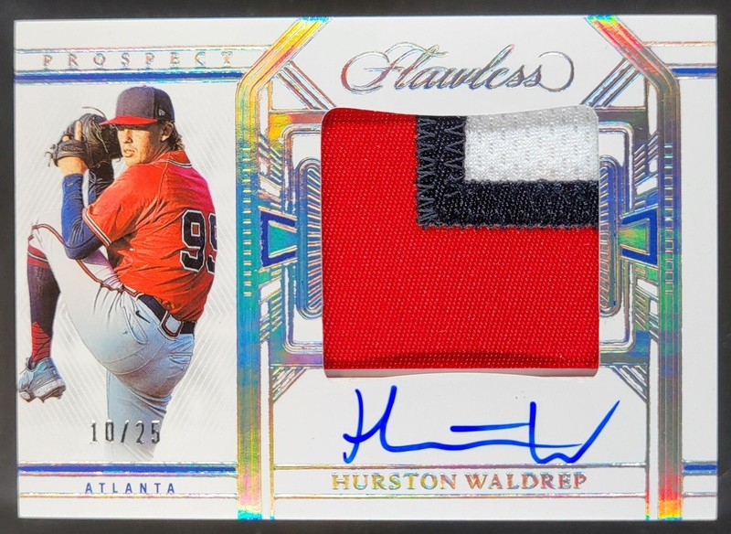 2024 Panini Flawless Hurston Waldrep Prospect Patch Auto /25 Braves BH5