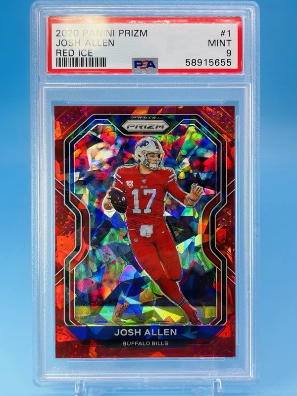 2020 Prizm ~ JOSH ALLEN ~ Red Cracked Ice Prizm 💥  PSA 9 MINT Color Match! 🔥