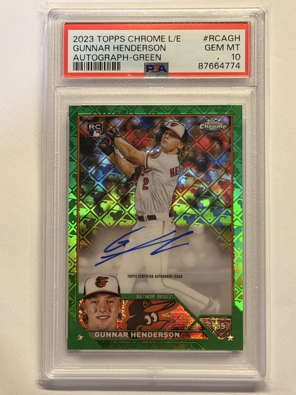 2023 Topps Chrome Logofractor Gunnar Henderson AUTO /99 RC PSA 10 #RCA-GH