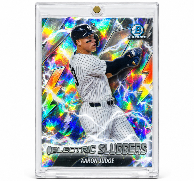 AARON JUDGE LIGHTNING REFRACTOR SP INSERT Bowman New York Yankees Chrome 2026 view 2