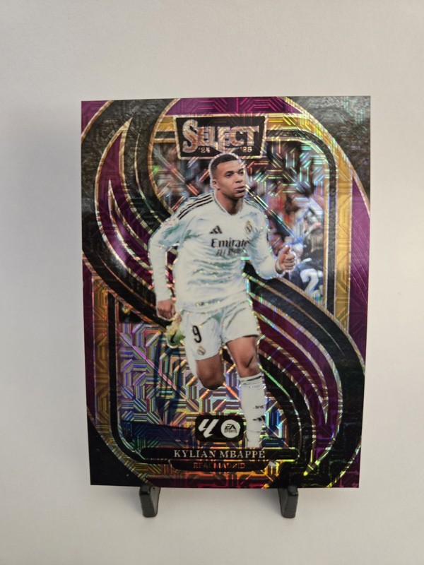 2024-25 Panini Select La Liga #111 Kylian Mbappe Purple Mojo