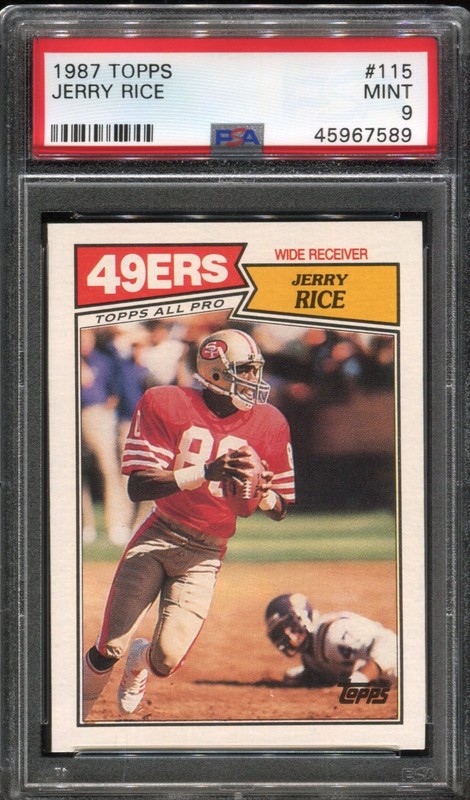 1987 Topps Jerry Rice #115 HOF PSA 9