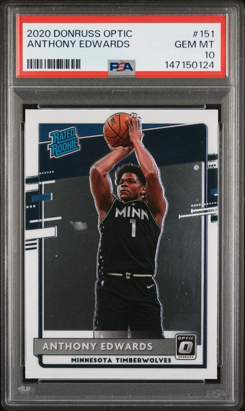 2020 Panini Donruss Optic Rated Rookie Anthony Edwards #151 PSA 10 (RC)