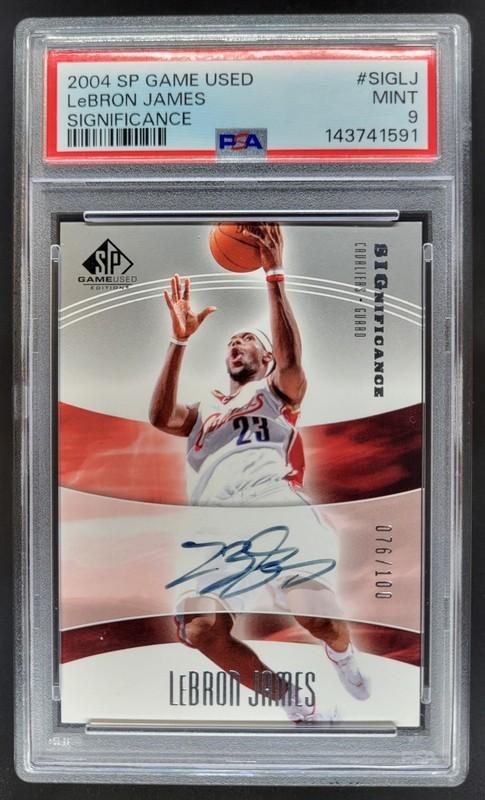 2004-05 SP Game Used LeBron James SIGnificance /100 Auto PSA 9 Cavaliers JG12