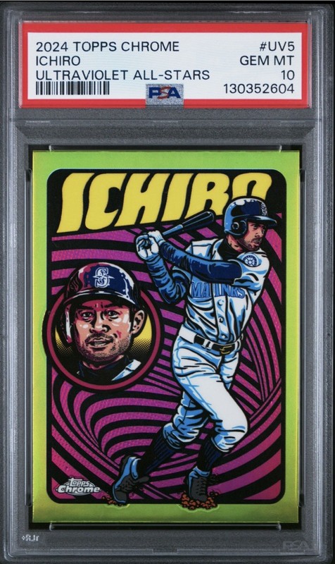 2024 Topps Chrome Ultraviolet All-Stars Ichiro Suzuki #UV-5 PSA 10 Mariners 