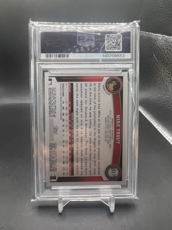 2011 Topps Update Series - Mike Trout #US175 (RC)-Just back from PSA 5-28-26 view 2
