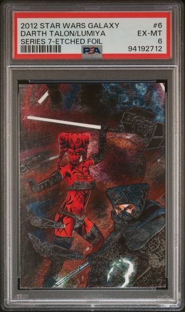 PSA 6 Darth Talon Lumiya Vader Tie 2012 Topps Star Wars Galaxy 7 Etched Foil