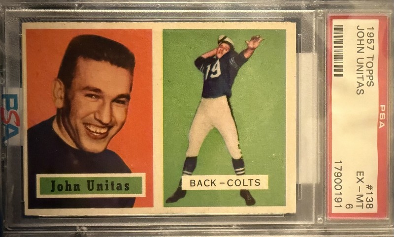 John Unitas 1957 Topps #138 PSA EX-MT 6