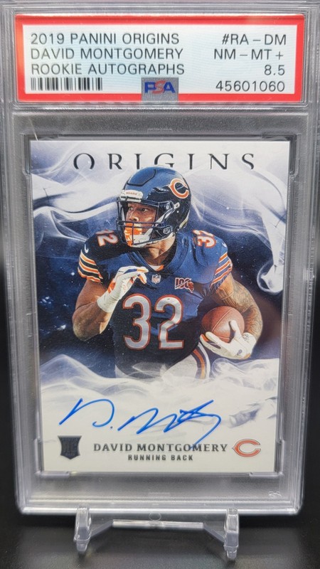 2019 Panini Origins David Montgomery Rookie Auto Chicago Bears RA-DM PSA 8.5