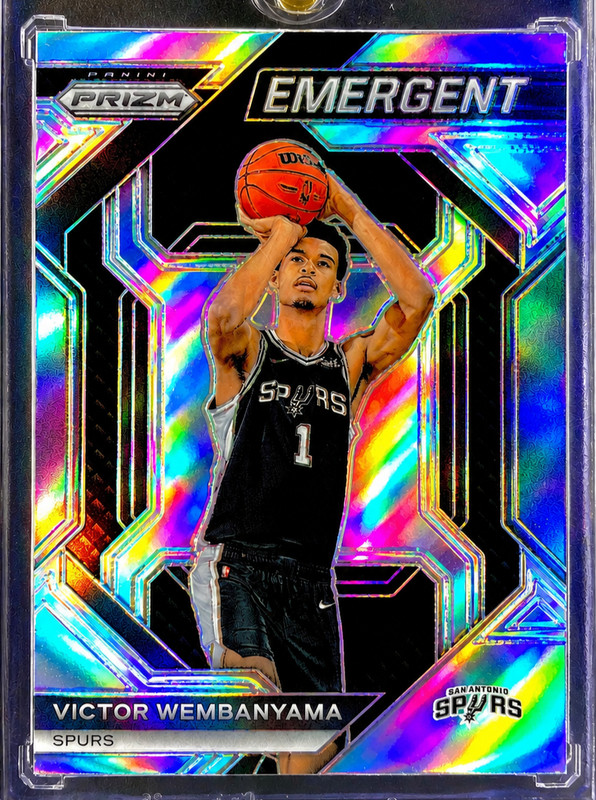 VICTOR WEMBANYAMA SILVER PRIZM ROOKIE True Silver Panini 2023-24 Rare Spurs view 2